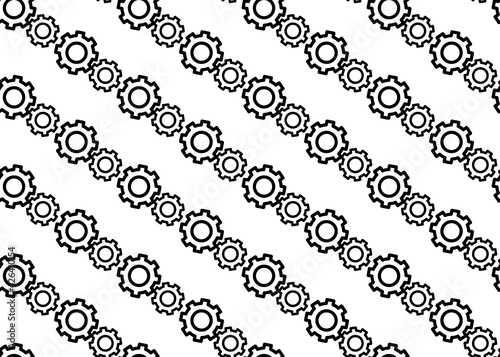 Gear. Seamless background. For wrapping paper design and printing.