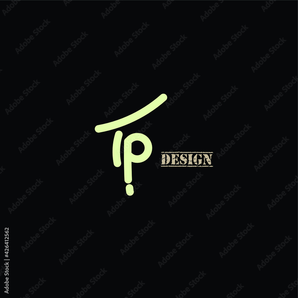Initial TP beauty monogram and elegant logo design Initial TP beauty monogram and elegant logo design