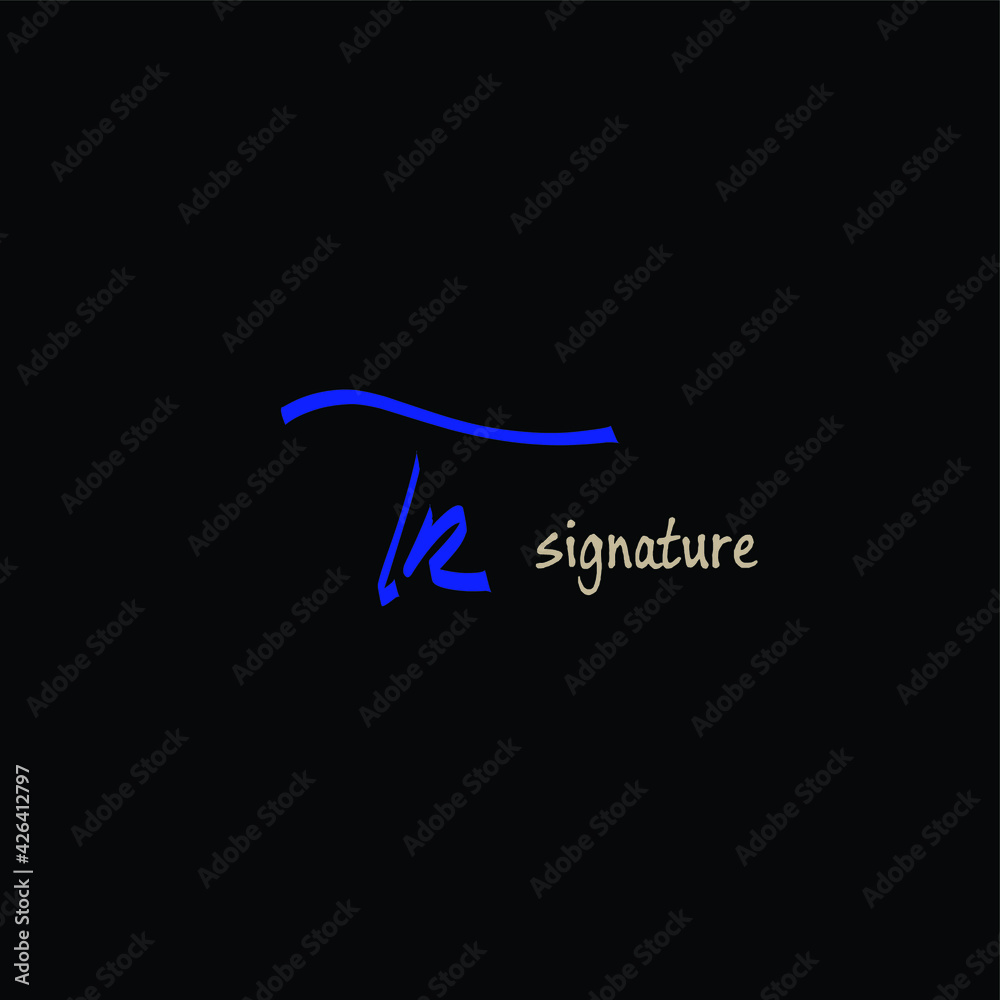 Initial Tr beauty monogram and elegant logo design Initial Tr beauty monogram and elegant logo design