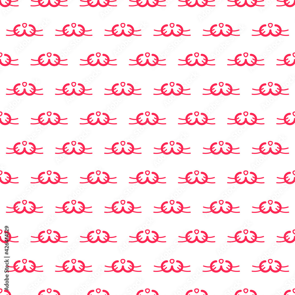 Abstract Seamless Pattern Red Doodle Geometric Figures Background Vector Abstract Seamless Pattern Red Doodle Geometric Figures Background Vector