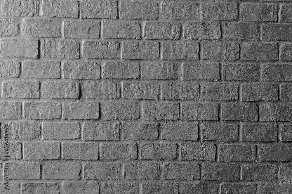 Obraz premium gray brick wall background, gray grunge brick wall
