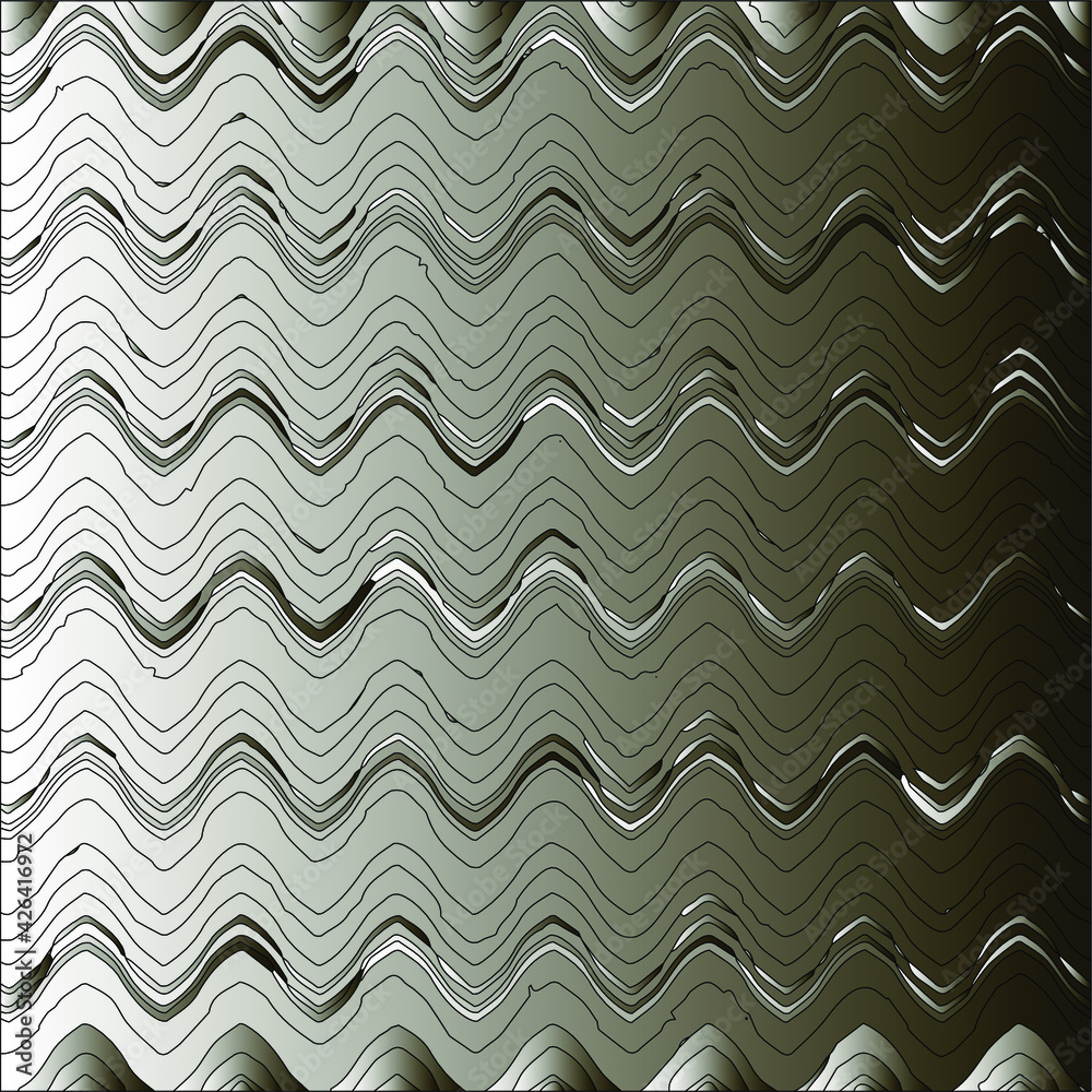 Pattern with a black-and-white gradient . Abstract metallic background Pattern with a black-and-white gradient . Abstract metallic background