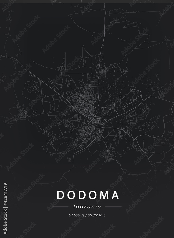 Map of Dodoma, Tanzania