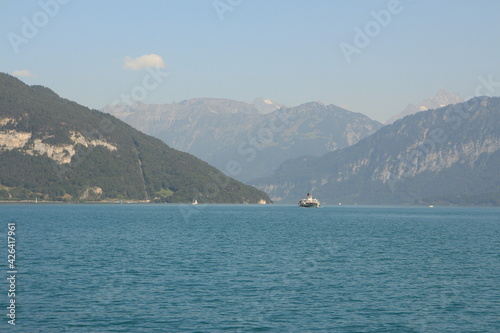 Lake Thun near the Interlaken in Switzerland.