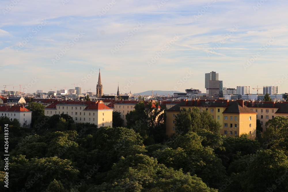 The skyline of the suburbs of Vienna