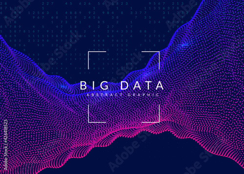 Digital technology abstract background. Artificial intelligence, deep learning and big data concept.