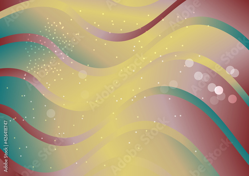 Abstract Wavy Red Yellow and Blue Gradient Background