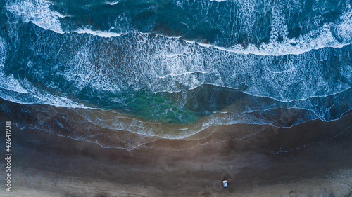 Bild auf Leinwand fotos aereas tomadas con un drone de la Ciudad de Mar del plata argentina y su c