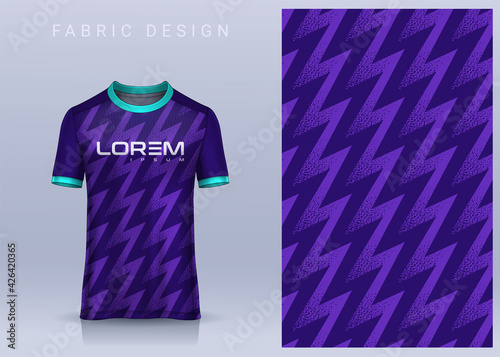 Fabric textile for Sport t-shirt ,Soccer jersey mockup for football club. uniform front view.