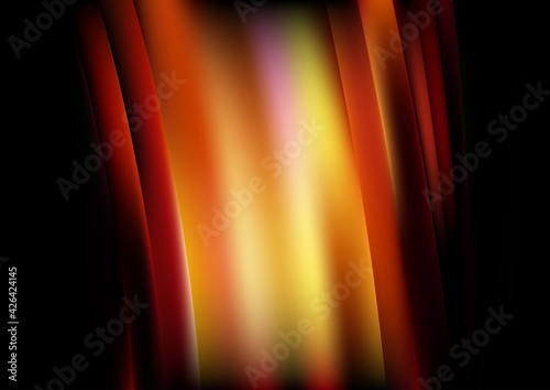 Black Red and Yellow Abstract Shiny Vertical Lines and Stripes Background