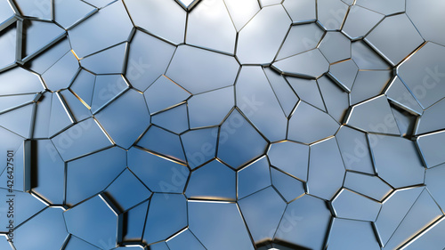 fractured glass background. 3d render