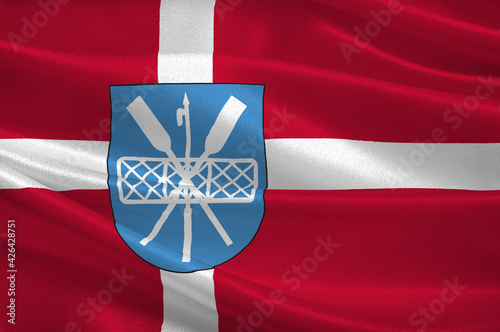 Flag of Lyngby-Taarbek is a municipality in Denmark photo