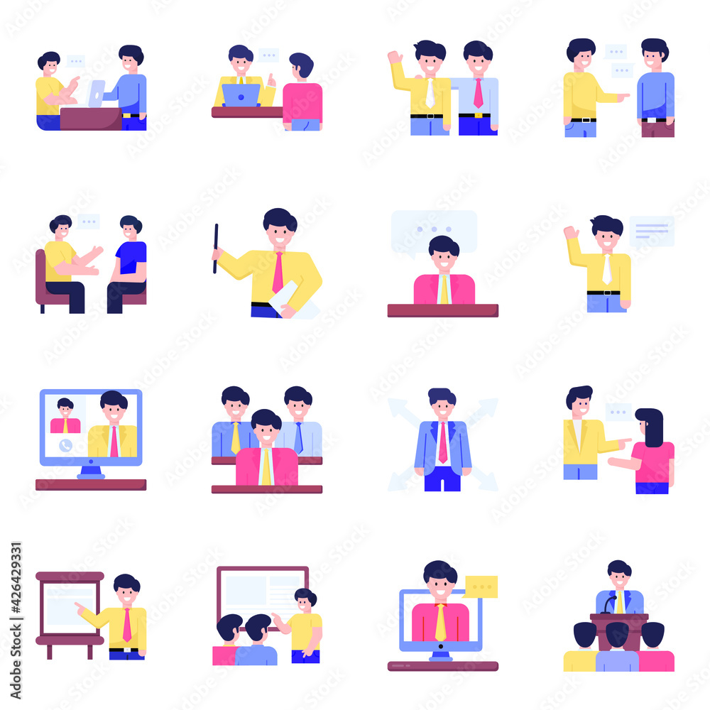 People in Office Flat Characters
People in Office Flat Characters