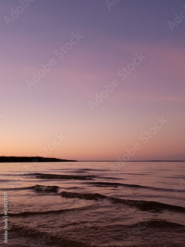 sunset over the sea