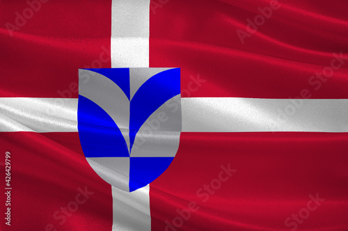 Flag of Billund in Southern Denmark Region photo