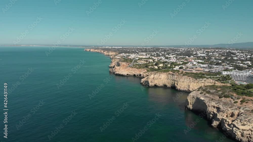 Drone view over Algarve cost, Portugal Drone view over Algarve cost, Portugal