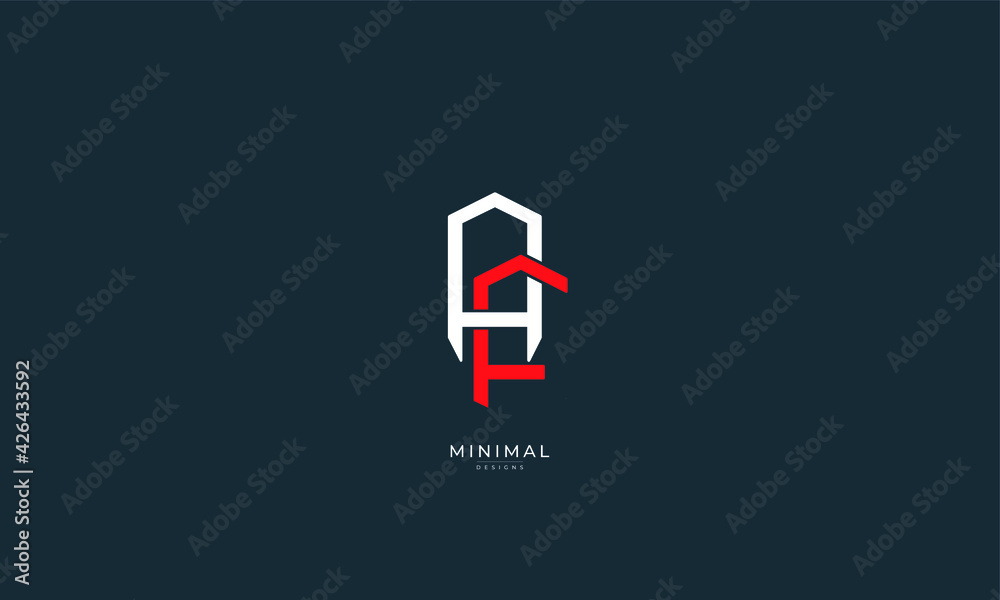 Alphabet letter icon logo AF Alphabet letter icon logo AF