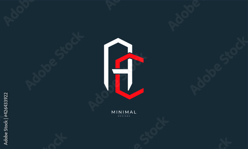 Alphabet letter icon logo AC