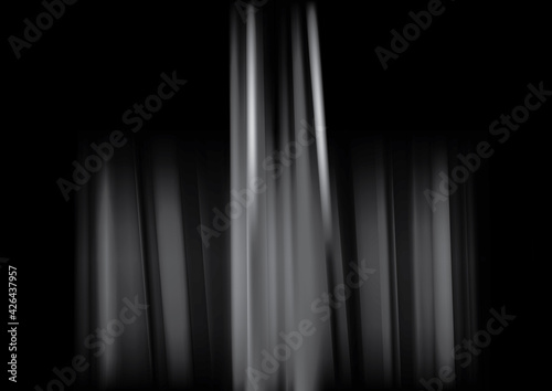 Black and Grey Abstract Shiny Vertical Lines and Stripes Background Vector