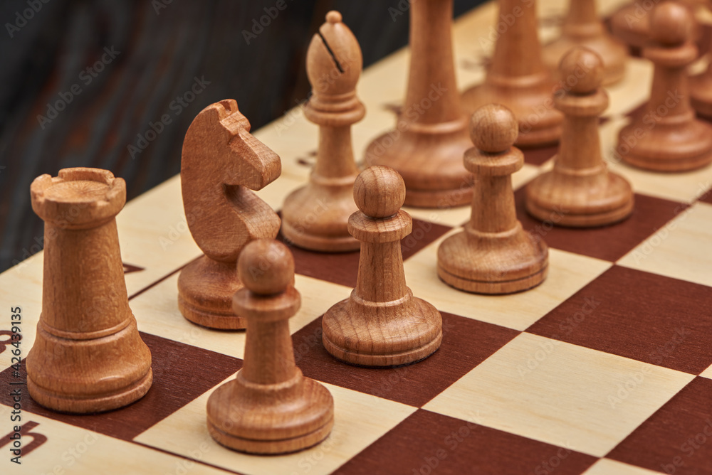 Business strategy concept with chess figures
