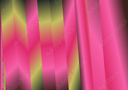 Vertical Striped Pink and Green Gradient Background Vector Graphic