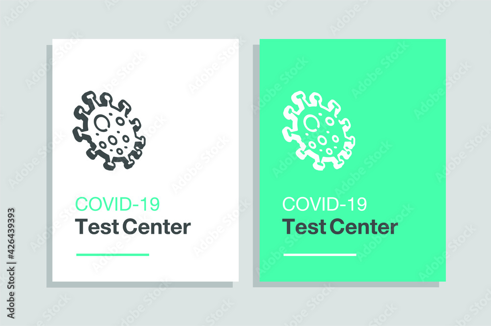 Covid 19 test center hospital sign, banner vector Covid 19 test center hospital sign, banner vector