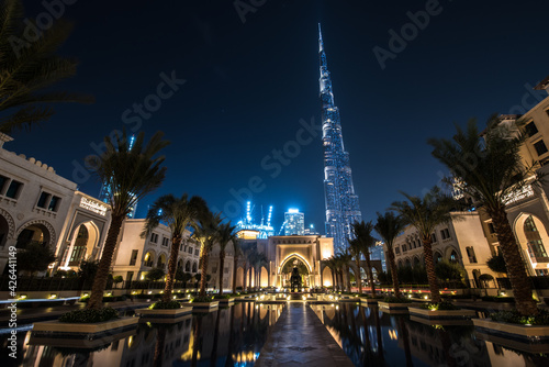 Dubai city at night