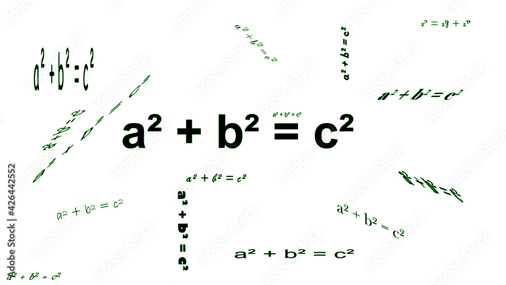 sentence of pythagoras green different fonts sentence of pythagoras green different fonts