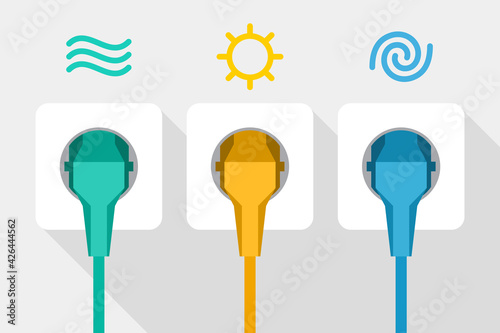 Concept of using of renewable energy and efficient electricity