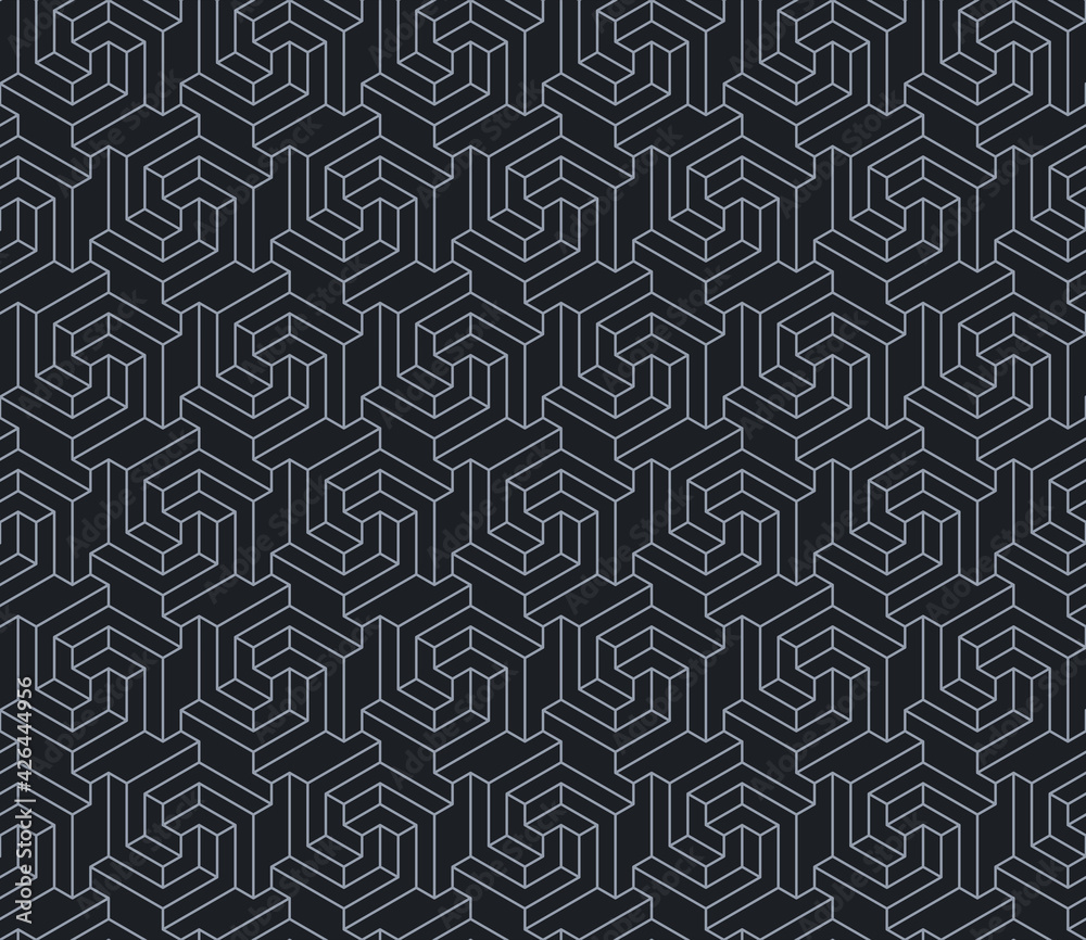 Hexagon pattern with three-dimensional shape Hexagon pattern with three-dimensional shape
