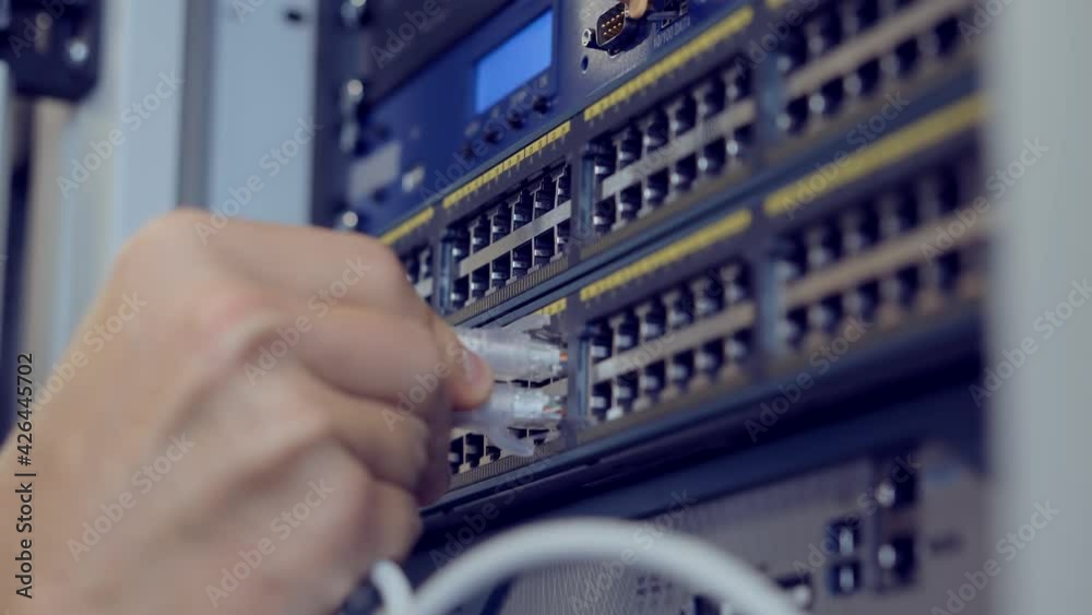 IT Engineer Patching Network Equipment In Server Engineer