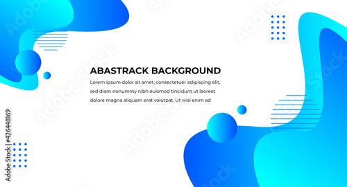 Liquid abstract background. social media fluid vector banner template design with blue color, web sites. Wavy shapes, blue color unique  background design. blue color new background.