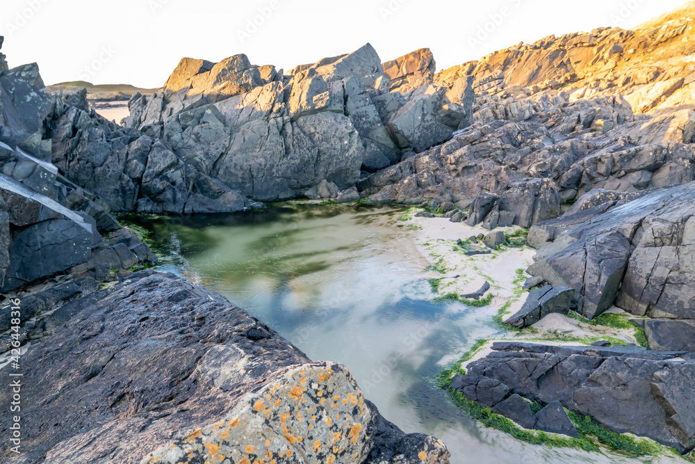 Kiltoorish bay beach between Ardara and Portnoo in Donegal - Ireland. Kiltoorish bay beach between Ardara and Portnoo in Donegal - Ireland.