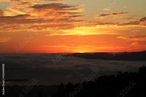 sunset in the mountains