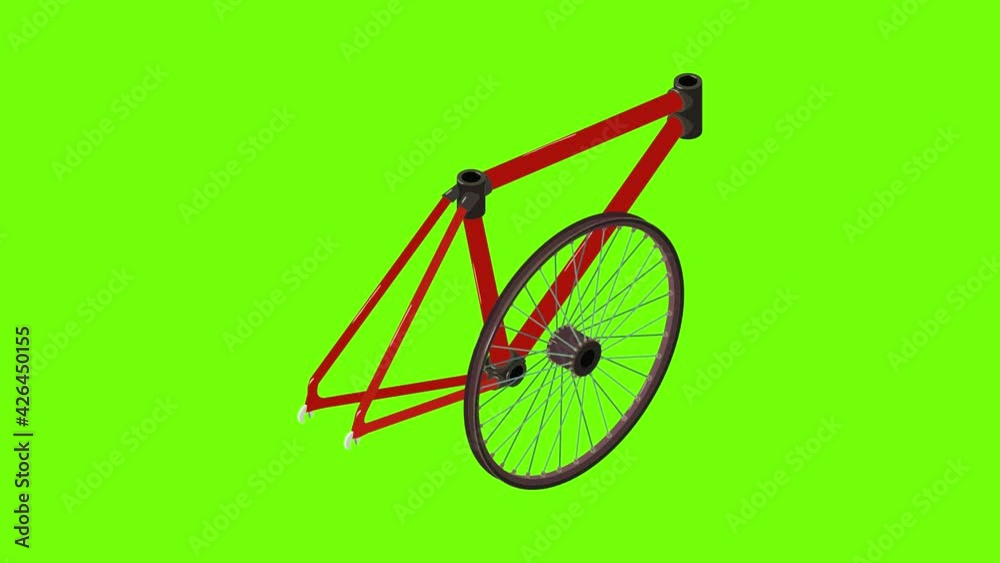 Bike equipment icon animation cartoon best object on green screen background Bike equipment icon animation cartoon best object on green screen background