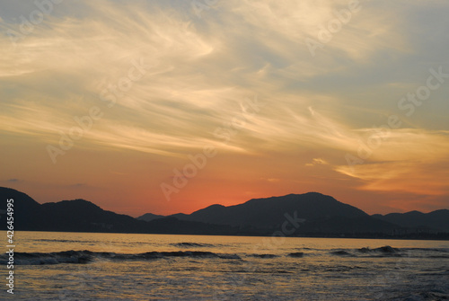 sunset over the sea