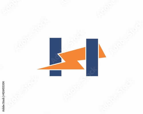 Free Download Letter H with Thunder Bold Logo 001 - GFXLoad