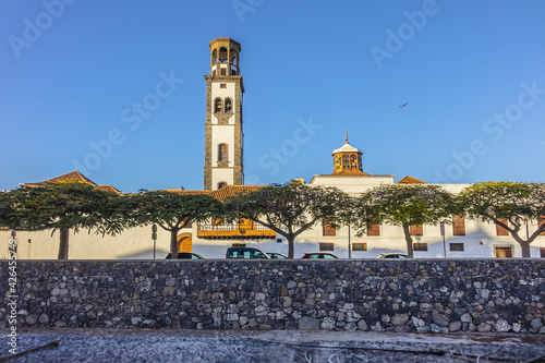 Church of Immaculate Conception (Iglesia-Parroquia Matriz de Nuestra Senora de la Concepcion) at sunset. Santa Cruz de Tenerife, Canary Islands, Spain.