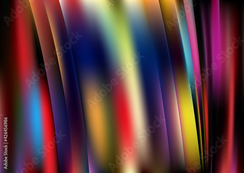Red Orange and Blue Shiny Vertical Lines and Stripes Background