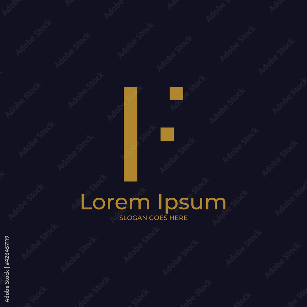 Luxury F letter logo vector Luxury F letter logo vector
