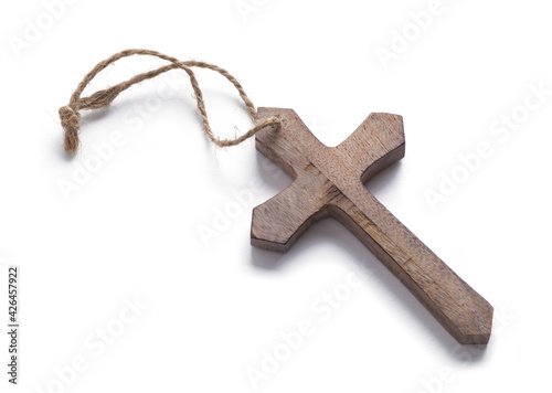 Wood Cross with Rope