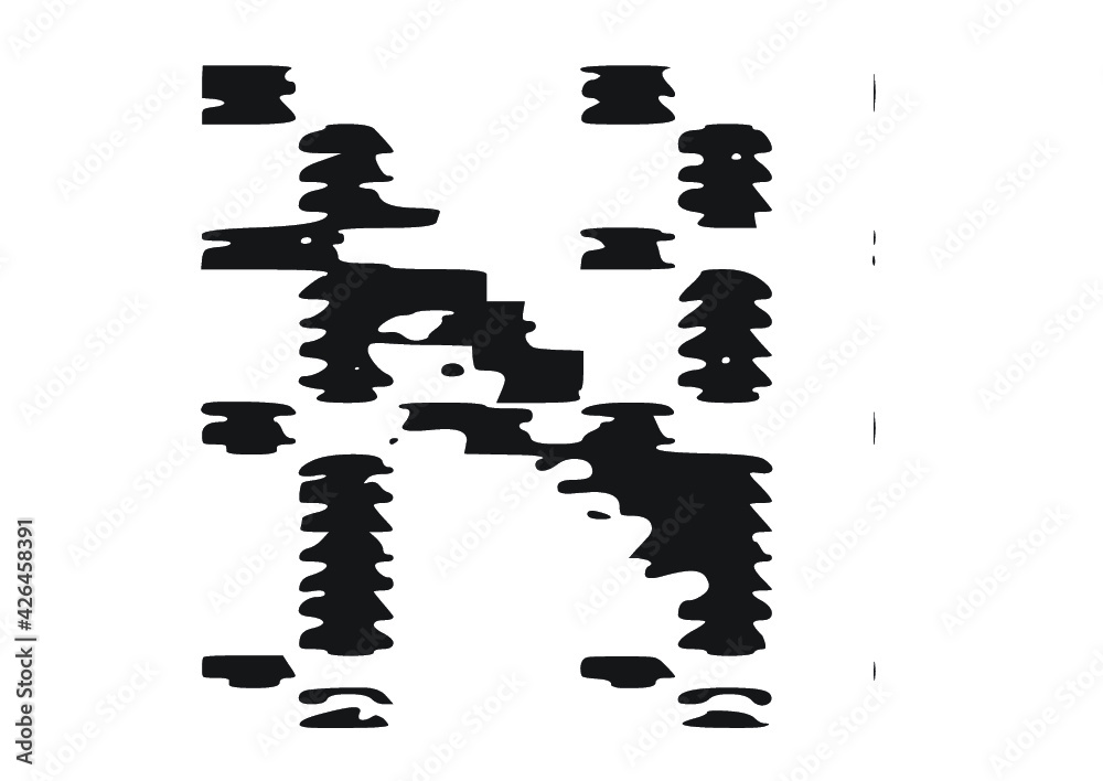 Glitch Glitched Damaged Symbol Letter Number Glitch Glitched Damaged Symbol Letter Number