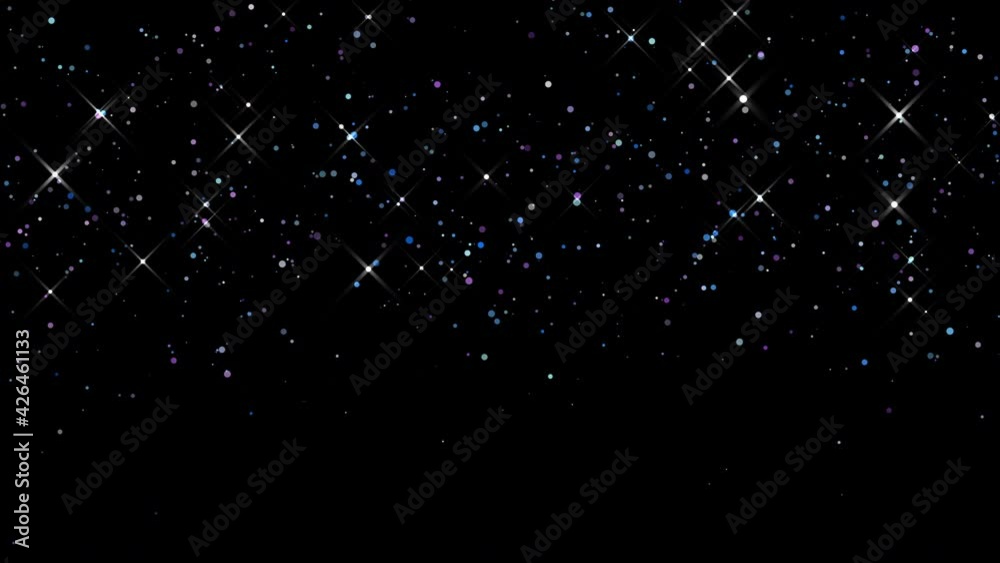 falling shimmering glitter stars isolated background
