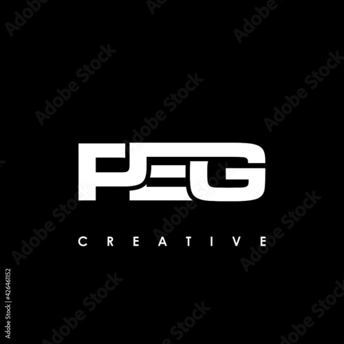 PEG Letter Initial Logo Design Template Vector Illustration