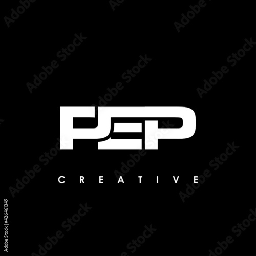 Schilderij op canvas PEP Letter Initial Logo Design Template Vector Illustration