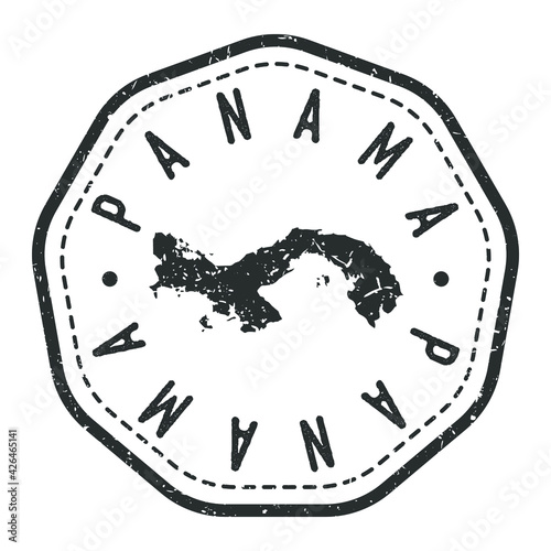 Panama Map Stamp Retro Postmark. Silhouette Postal Passport. Seal Round Vector Icon. Badge Vintage Postage Design.