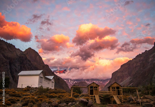 sunset in the mountains