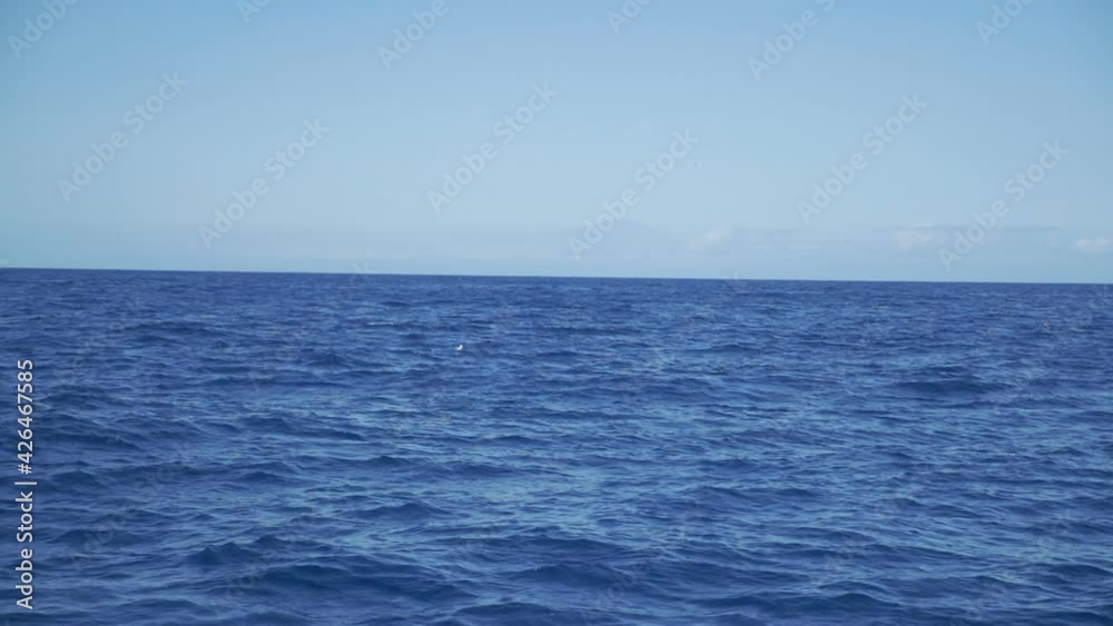 View from a sailing ship on the ocean horizon in slow motion 180fps View from a sailing ship on the ocean horizon in slow motion 180fps