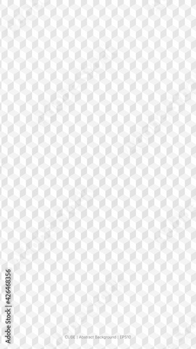 White Cube Geometric Stories Background. Abstract Cube Pattern. Vector illustration