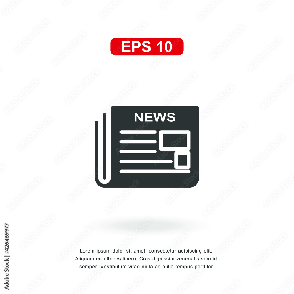 web icon newspaper sign isolated on white background. Simple vector illustration. web icon newspaper sign isolated on white background. Simple vector illustration.